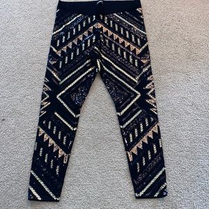 Express black sequin leggings, NEVER WORN.